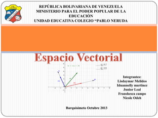 REPÚBLICA BOLIVARIANA DE VENEZUELA
MINISTERIO PARA EL PODER POPULAR DE LA
EDUCACIÓN
UNIDAD EDUCATIVA COLEGIO “PABLO NERUDA

Barquisimeto Octubre 2013

 
