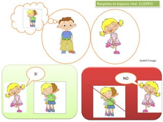 Respetas el espacio vital. CUERPO

Anabel Conago
Sí
NO

 