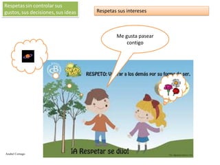 Respetas sus intereses

Me gusta pasear
contigo

Anabel Cornago

 