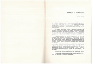 Espaço e Dominação Milton Santos 1978
