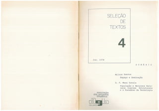 Espaço e Dominação Milton Santos 1978