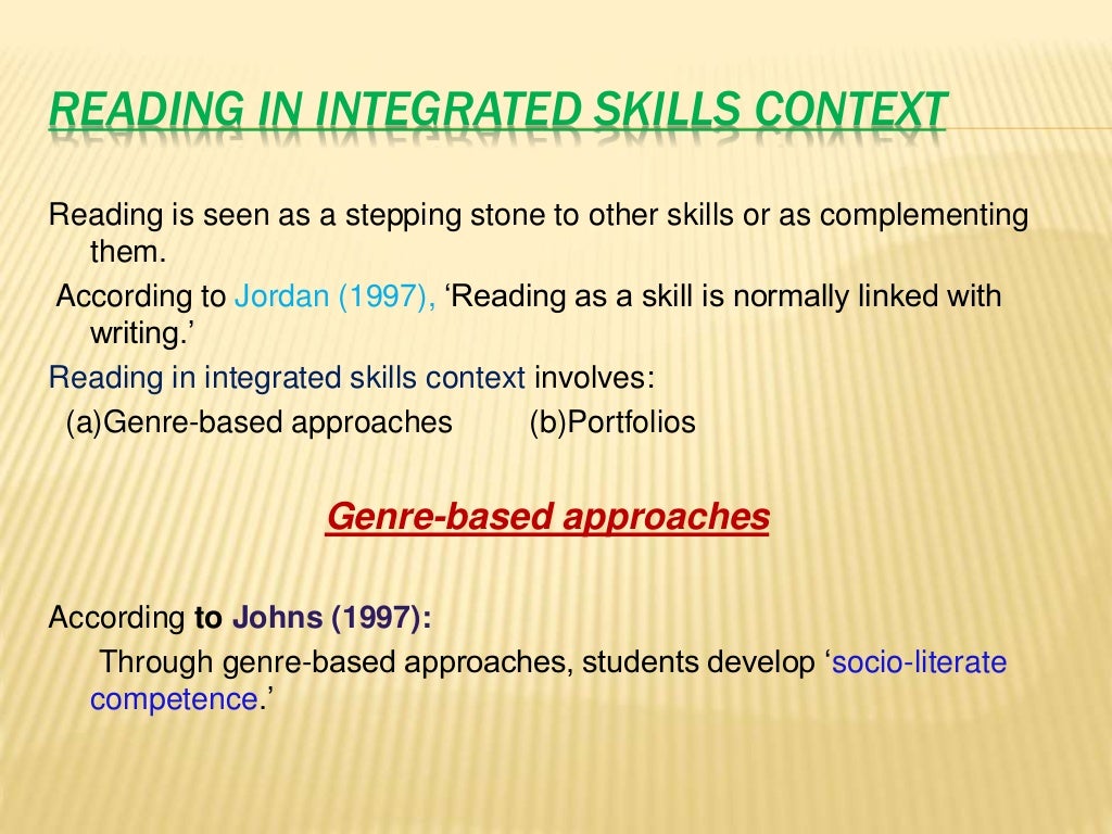 Esp And Reading Skill In Applied Linguistics