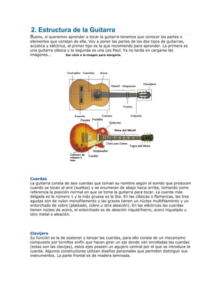 Espanhol curso de guitarra