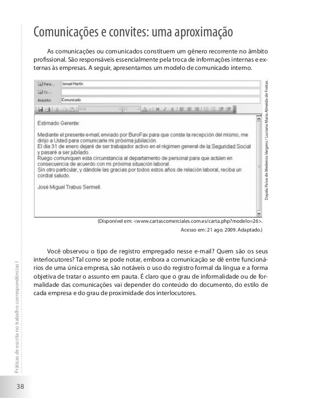 Carta De Apresentação Exemplo Em Espanhol