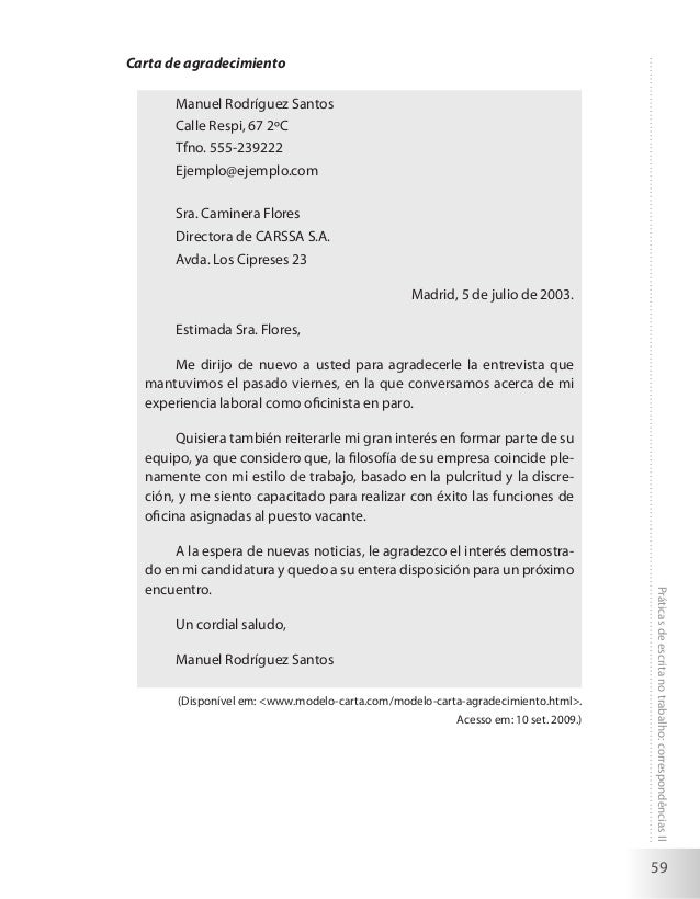 Exemplo De Carta Comercial Em Espanhol – Novo Exemplo