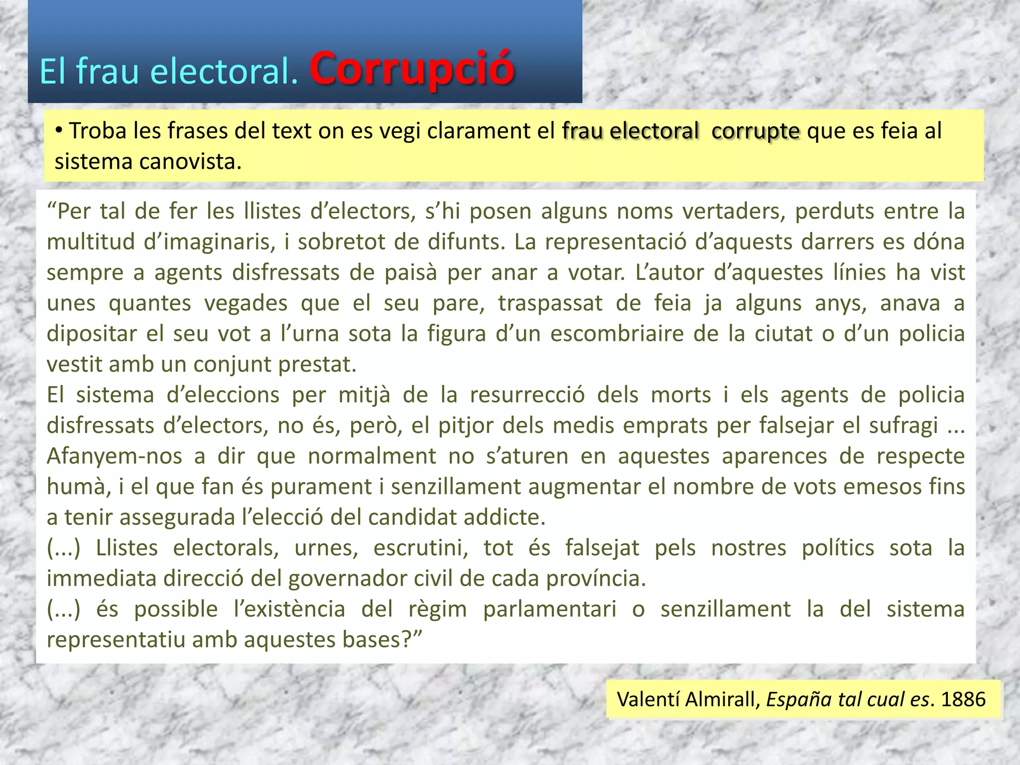 Continua la 3a Guerra CarlinaEl retorn de la monarquia BORBÒNICA