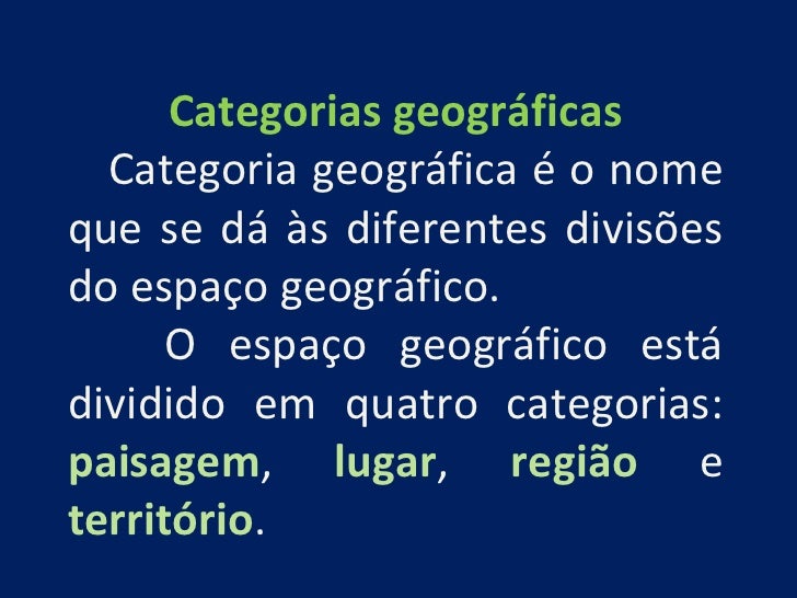 Explique Com Suas Palavras O Que é Espaço Geográfico