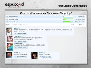 Pesquisa e Comentários Qual o melhor andar do Flamboyant Shopping? 