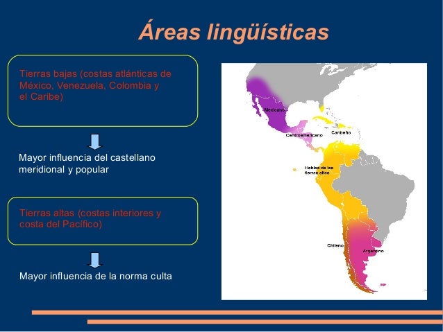 Resultat d'imatges de areas lingüísticas del español en américa