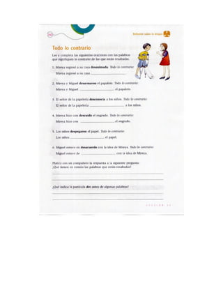 Español actividades cuarto grado 93