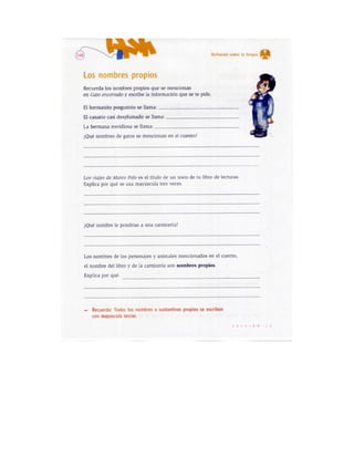 Español actividades cuarto grado 93