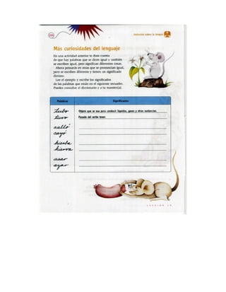 Español actividades cuarto grado 93