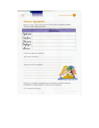 Español actividades cuarto grado 93