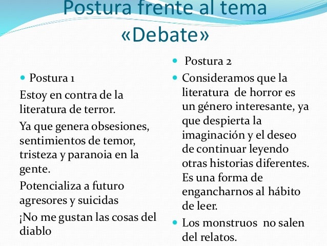 Postura Personal Sobre Un Tema O Problemática