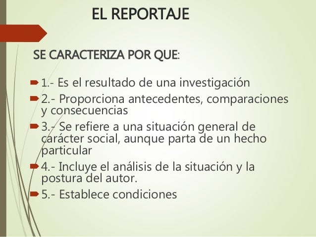 El reportaje