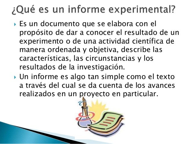 Informe de experimento