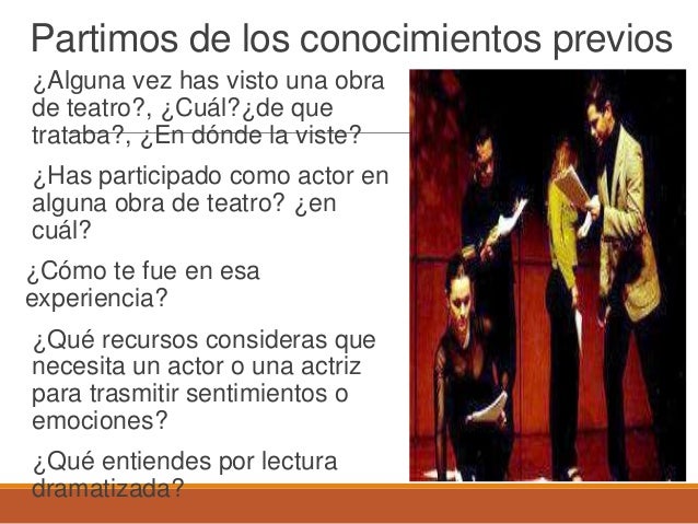Lectura dramatizada de una obra de teatro