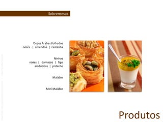 Pratos QuentesKibeAssadoCharutinho de Folha de UvaCharutinho de RepolhoMichwiede FrangoMichwiede FiletMignonKaftaArroz com Lentilha – VeggieArroz SírioProdutos