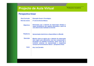 espaço e desenho de observação - regras a cumprir