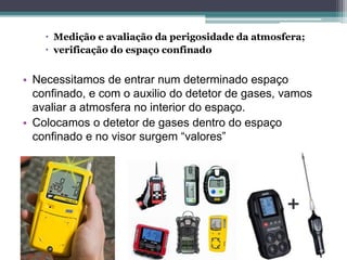 Exemplos de equipamento de medição
 