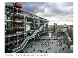 Richard Rogers e Renzo Piano, Centro Pompidou, Paris, França, 1972-76
 