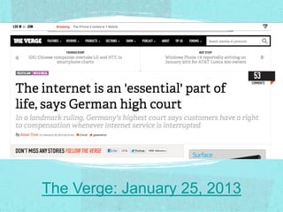 The Verge: January 25, 2013
 