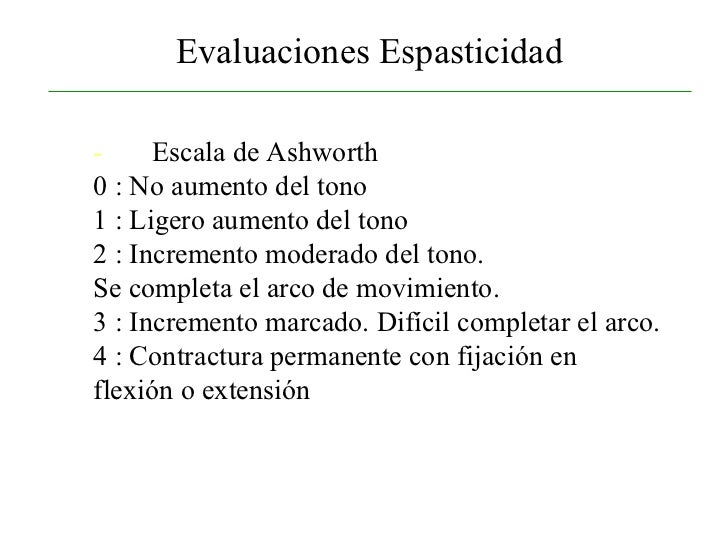 Resultado de imagen de escalas espasticidad