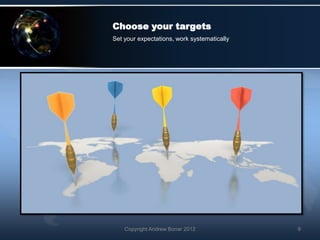 Choose your targets
Set your expectations, work systematically




    Copyright Andrew Bonar 2012              9
 