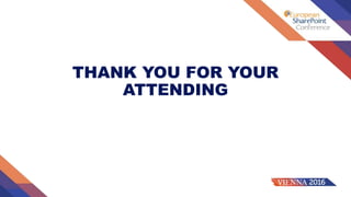 THANK YOU FOR YOUR
ATTENDING
 