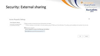 Security: External sharing
 