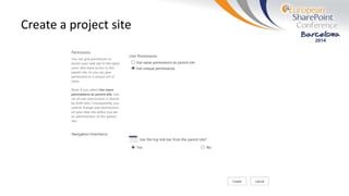 Create a project site
 