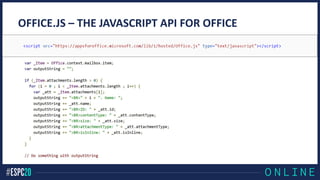 OFFICE.JS – THE JAVASCRIPT API FOR OFFICE
 