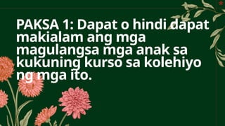 Comprehensive Guide to Debate Rules and Topics in Filipino Education | PPTX
