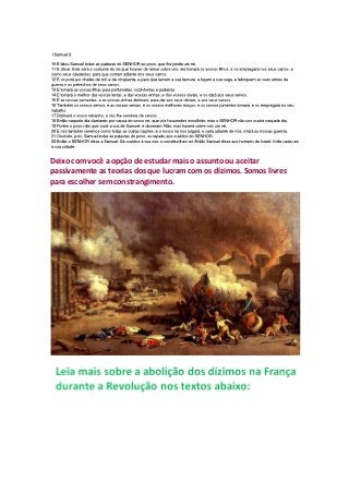 Deixo com você a opção de estudar mais o assunto ou aceitar
passivamente as teorias dos que lucram com os dízimos. Somos livres
para escolher sem constrangimento.
 