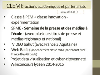 ESPE Périgueux 2015: EMI et pratiques pédagogiques