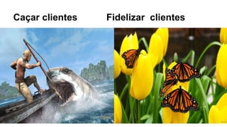Caçar clientes Fidelizar clientes 
 