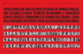 CAPA
ENFATIZAMOSQUENÃOFAZEMOSPESQUISADEOPINIÃOPÚBLICA,
NOS FAZEMOS ESTUDOS TÉCNICOS EM INFORMES E CONVERSAS
COMOSLÍDERESEFORMADORESDEOPINIÃODASCIDADES,QUAN-
DOLEVANTAMOSASPERSPECTIVASDOSRESULTADOSNASURNAS.
20REVISTATOTAL 15 DE SETEMBRO/2016 21 15 DE SETEMBRO/2016 REVISTATOTAL
ADELMOMOURA
(PSB)
ITAPETIM
ALTAIRJUNIOR
(PMDB)
PALMARES
AMALIA
(PSB)
BELÉMDEMARIA
ANCHIETAPATRIOTA
(PSB)
CARNAÍBA
ANTÔNIOCAMPOS
(PSB)
OLINDA
ANDERSONFERREIRA
(PR)
JABOATÃODOSGUARARAPES
ANDREIAQUENTAL
(PMDB)
CONDADO
ARMANDODUARTE
(PTB)
CAETÉS
CHAPARRAL
(PSD)
OROBÓ
CIDO
(PTB)
MACHADOS
JOAQUIMLAPA
(PTB)
CARPINA
CLEBEL
(PMDB)
SALGUEIRO
DANIELALVES
(PSB)
CHÃGRANDE
DANILORODRIGUES
(PSB)
BODOCÓ
FELIPEPORTO
(PSD)
CANHOTINHO
FERNANDINHOFERNANDES
(PCdoB)
SANHARÓ
FERNANDOPERGENTINO
(PSB)
SAIRÉ
FRANCEHACKER
(PSB)
SIRINHAÉM
GILDEVANMELO
(PSD)
SANTAFILOMENA
ISABELHACKER
(PSB)
RIOFORMOSO
JOAMY
(PDT)
ARAÇOIABA
JOÃOMENDONÇA
(PSB)
BELOJARDIM
JOÃOZINHOTENÓRIO
(PSDB)
SÃOJOAQUIMDOMONTE
LUCIANODUQUE
(PT)
SERRATALHADA
LAMARTINE
(PTB)
LAGOADEITAENGA
MARCELLOMARANHÃO
(PSB)
RIBEIRÃO
MARCONISANTANA
(PSB)
FLORES
MARIA
(PSD)
JOÃOALFREDO
MARIVALDOANDRADE
(PT)
JAQUEIRA
MOTA
(PSB)
RIACHODASALMAS
RAIMUNDINHOSARAIVA
(PR)
EXU
ROSINEIDE
(PP)
CASINHAS
RONIEREREIS
(PMDB)
DORMENTES
SILVESTRE
(PSD)
PASSIRA
SANDROARANDAS
(PSB)
IBIRAJUBA
RAIMUNDOPIMENTEL
(PSL)
ARARIPINA
THIAGONUNES
(PMDB)
AGRESTINA
THIAGO
(PTB)
LIMOEIRO
VAVÁRUFINO
(PTB)
MORENO
TONYGEL
(PMDB)
CARUARU
UILSONDETETÉ
(PTB)
CAMOCIMDESÃOFÉLIX
JULIANACHAVES
(PSB)
FEIRANOVA
JÚNIORMATUTO
(PSB)
PAULISTA
LULACABRAL
(PSB)
CABODESANTOAGOSTINHO
LUCRECIOGOMES
(PSB)
ESCADA
MADALENABRITTO
(PSB)
ARCOVERDE
MIGUELCOELHO
(PSB)
PETROLINA
IZAÍASRÉGIS
(PTB)
GARANHUNS
GINOALBANEZ
(PSB)
SÃOLOURENÇODAMATA
GERALDOJULIO
(PSB)
RECIFE
FLAVIOREGIS
(PSB)
SÃOVICENTEFERRÉR
EUDOMAGALHÃES
(PSB)
XEXÉU
EDSONVIEIRA
(PSDB)
SANTACRUZDOCAPIBARIBE
AGLAILSON
(PSB)
VITÓRIADESANTOANTÃO
DR.MIRANDA
(PTB)
GLÓRIADOGOITÁ
ARMANDOPIMENTEL
(PSB)
CAMUTANGA
BRANQUINHO
(PSB)
BEZERROS
CARLOSSANTANA
(PSDB)
IPOJUCA
UILASLEAL
(PSB)
ALAGOINHA
ANGELOFERREIRA
(PSB)
SERTÂNIA
MIGUELBARBOSA
(PP)
BOMJARDIM
LUCIAMARIANO
(PTB)
AFRÂNIO
ULISSES
(PSDB)
TIMBAÚBA
BRUNOJAPHET
(PMDB)
FERREIROS
PATRIOTA
(PSB)
AFOGADOSDAINGAZEIRA
PR.MARCOSJOSÉ
(PSB)
ABREUELIMA
ORLANDOJOSÉ
(PSB)
ALTINHO
OSÓRIOFILHO
(PSB)
PEDRA
OSVALDINHO
(PMDB)
GOIANA
PAQUINHA
(PMDB)
MACAPARANA
JUDITEBOTAFOGO
(PSDB)
LAGOADOCARRO
JORGEALEXANDRE
(PSDB)
CAMARAGIBE
DÉBORAALMEIDA
(PSB)
SÃOBENTODOUNA
EDUARDOCOUTINHO
(PSB)
ÁGUAPRETA
MARCELOGOUVEIA
(PSD)
PAUDALHO
DANNILOGODOY
(PSB)
BOMCONSELHO
JOAQUIMNETO
(PSDB)
GRAVATÁ
NEIDEREINO
(PSB)
CAPOEIRAS
TARCISIORENOVAÇÃO
(PSB)
CHÃDEALEGRIA
LUCINHA
(PSDB)
TORITAMA
 