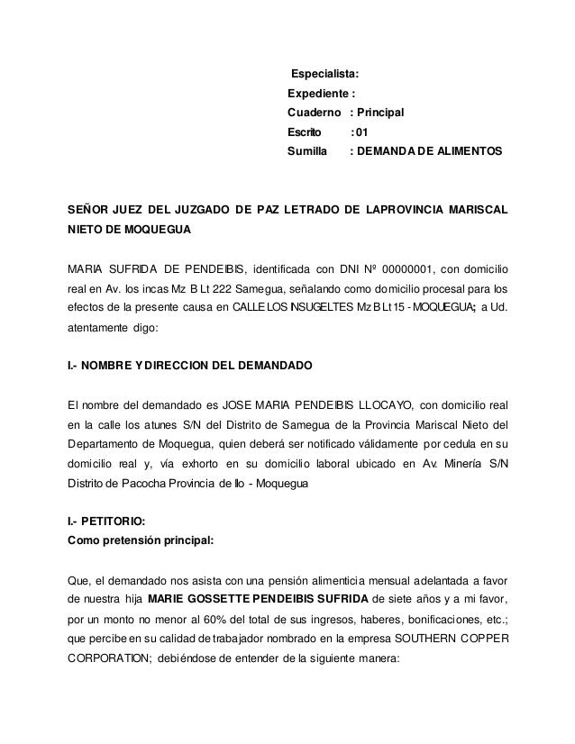 DEMANDA ALIMENTOS
