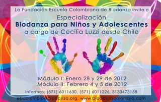 Especialización Biodanza para niños y Adolescentes con Cecilia Luzzi