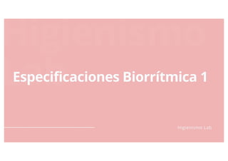 Especificaciones biorritmica 1