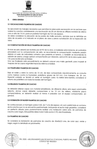 Especificaciones tecnicas multicancha techada