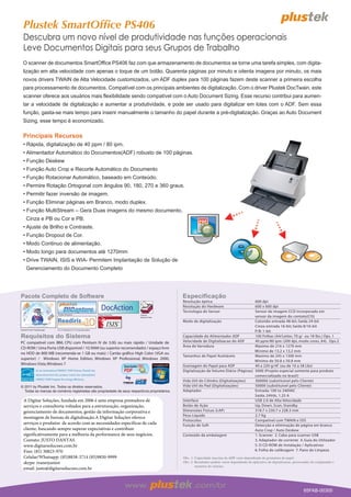 Especificação scanner de produção   ps406