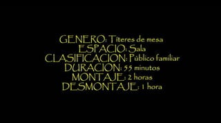 DOSSIER ESPECTÁCULOS