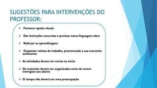 SUGESTÕES PARA INTERVENÇÕES DO
PROFESSOR:
 