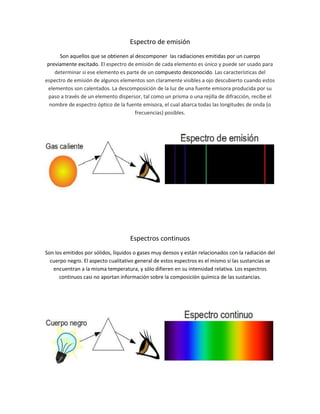 Que Es El Espectro De Emision Que Es El Espectro De Emision