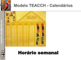 joaquim.coloa@gmail.com
Horário semanal
Modelo TEACCH - Calendários
 