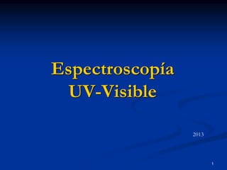 Espectroscopía
UV-Visible
1
2013
 