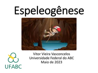 Espeleogênese
Vitor Vieira Vasconcelos
Universidade Federal do ABC
Maio de 2023
 