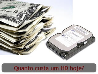 Quanto custa um HD hoje?
 