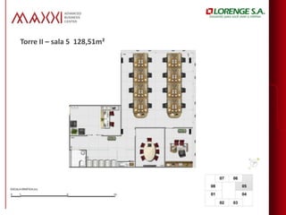 Torre II – sala 5 128,51m²
 